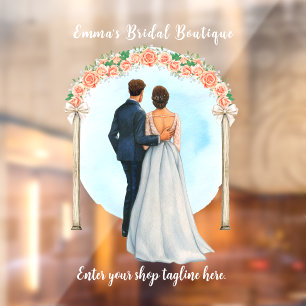 Customize Wedding Dress Bridal Boutique Shop  Window Cling