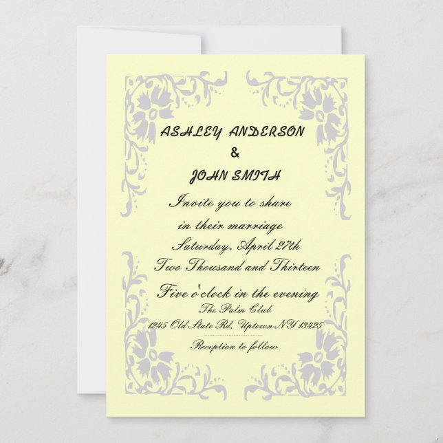 Customize Wedding Invitation (Front)