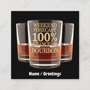 Customize Weekend Forecast 100% Chance of Bourbon Square Business Card