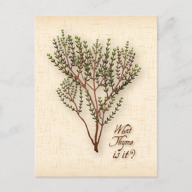 Customize What Thyme Is It? Postcard (Front)