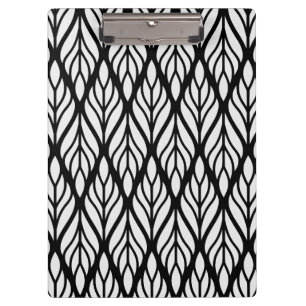 Customize White Leaf Pattern Clipboard