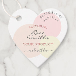 Customize Whole Text Pretty Pastel Colours on Whit Favour Tags