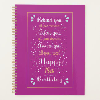 Customize with Editable Age Birthday Planner