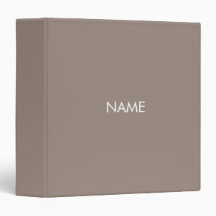 Customize with name, text minimalist beige greige binder