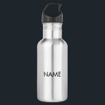 Customize with name, text minimalist black letters 532 ml water bottle<br><div class="desc">Customize with name,  text minimalist black letters stainless steel water bottle</div>