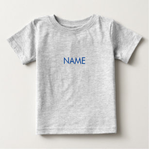 Customize with name, text minimalist blue letters baby T-Shirt