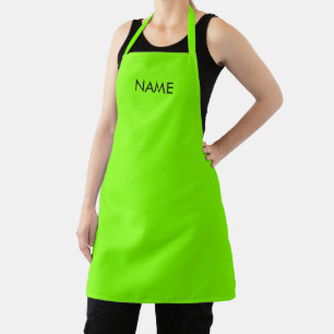 Customize with name, text minimalist chartreuse apron