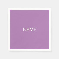 Customize with name, text minimalist lavender whit