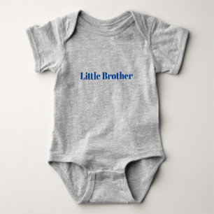 Customize with name text minimalist Little Brother Baby Bodysuit