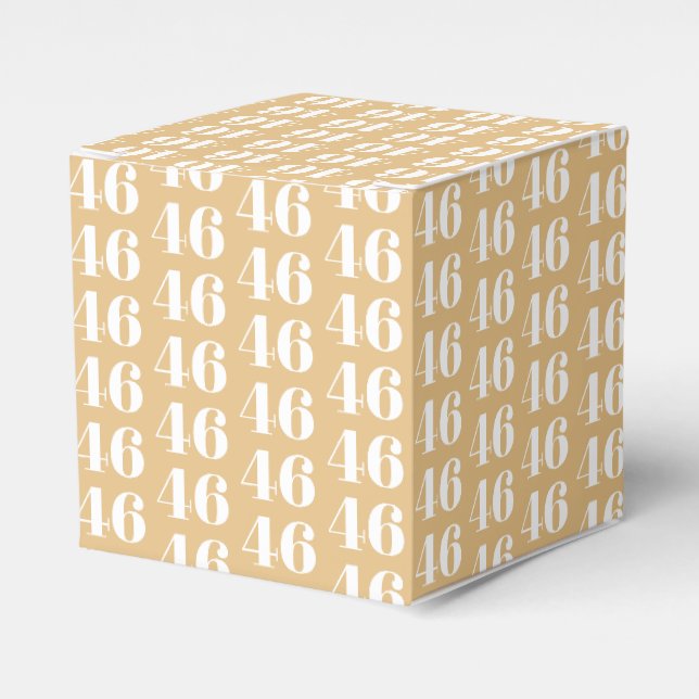 Customize with number, initial monogram camel gift favor box (Front Side)