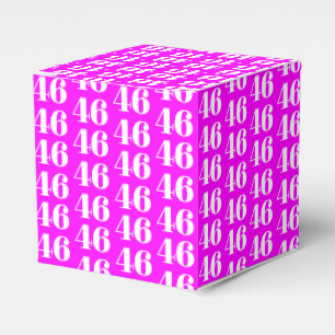 Customize with number, initial monogram magenta favor box