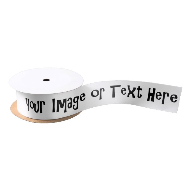 Customize with personalized pictures and text satin ribbon (Spool)