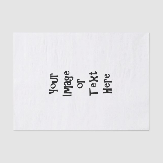 Customize with personalized pictures and text tissue paper (Front)