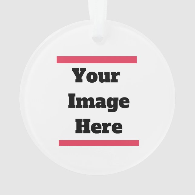 Customize With Your Image or Text Ornament (Back)