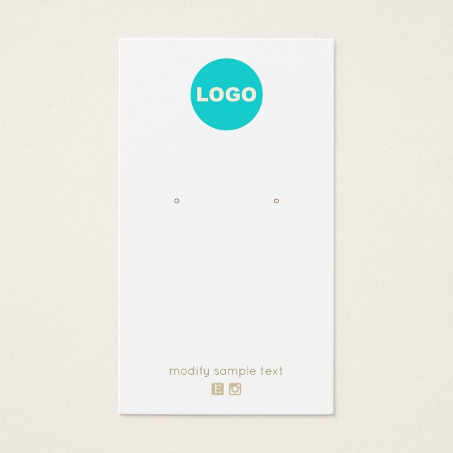 Customize With Your Logo Earring Display Card (Front)