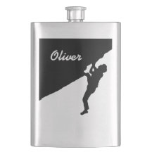 customize with your name bouldering flask