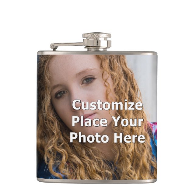 Customize With Your Photo Hip Flask (Front)