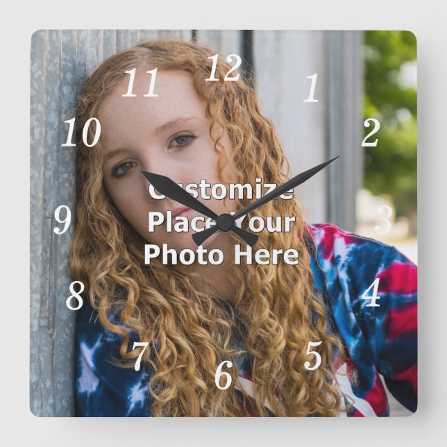 Customize With Your Photo Wall Clock (Front)