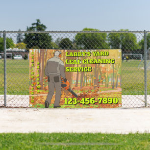 Customize Yard Leaf Clean Up Business Promotional Banner