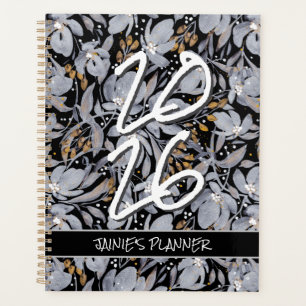Customize Yearly 2026 Stand Out Silver & Gold  Pla Planner