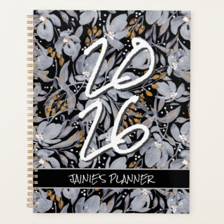 Customize Yearly 2026 Stand Out Silver & Gold Pla Planner