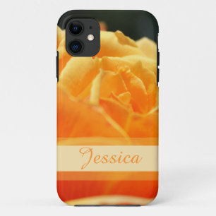 Customize yellow rose flower iPhone case. iPhone 11 Case