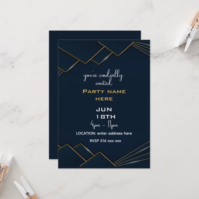 Customize you are cordially invited invitation (Front/Back In Situ)