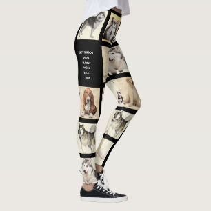 Customize Your 9 Photo Template Pets Dog Leggings