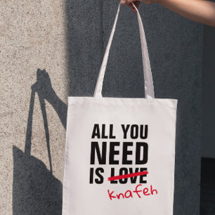 Customize Your All You Need Is Love Funny Arabic Tote Bag