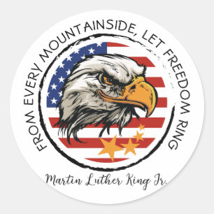 Customize your American Eagle design Coffee Mug Classic Round Sticker