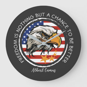 Customize your American Eagle design Large Clock