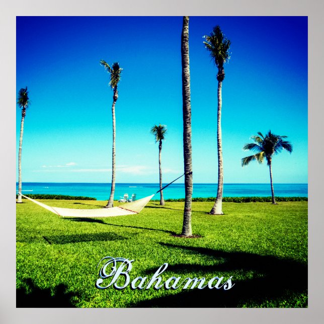 Customize Your Bahamas Text Poster (Front)