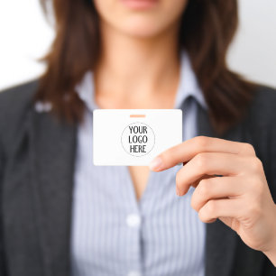 Customize Your Black White company logo Badge