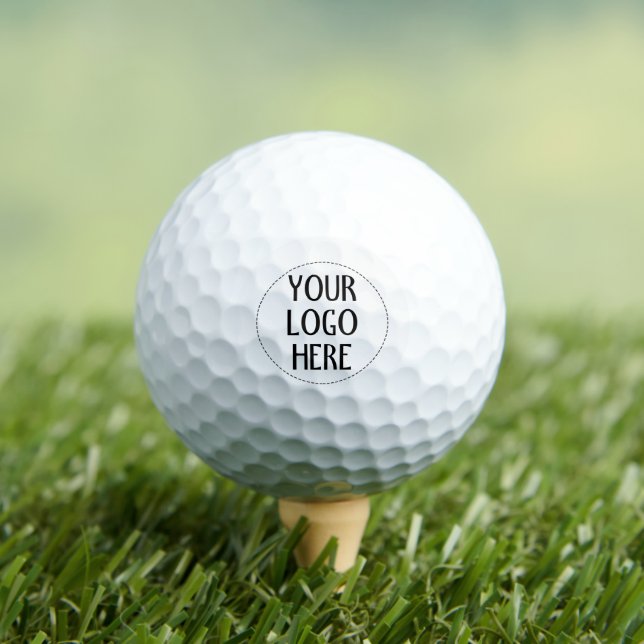 Customize Your Black White company logo Golf Balls (Insitu Tee)