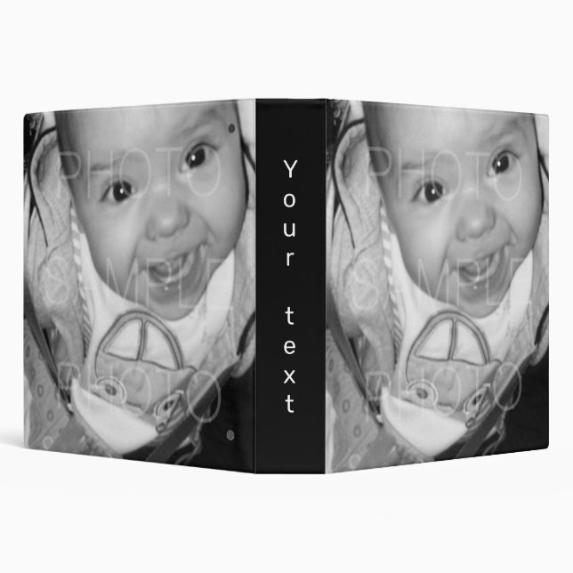 Customize Your Black White photo Binder (Background)