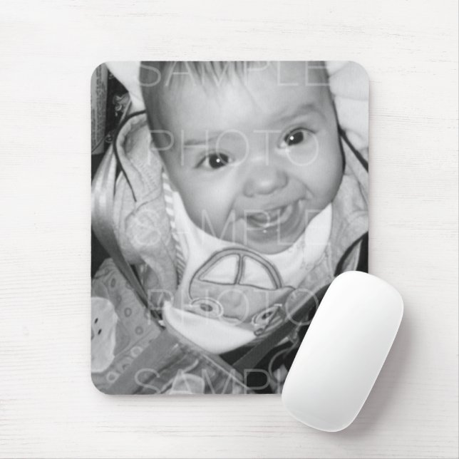 Customize Your Black White photo Mouse Pad (With Mouse)