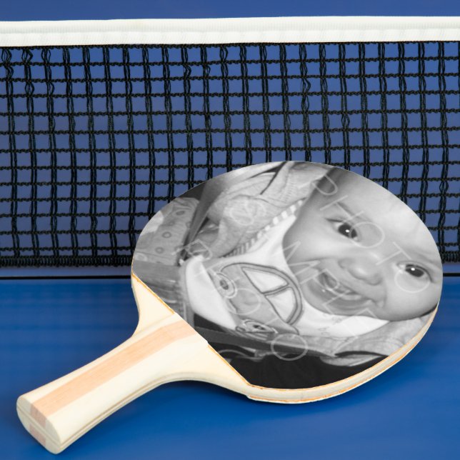 Customize Your Black White photo Ping Pong Paddle (Insitu)