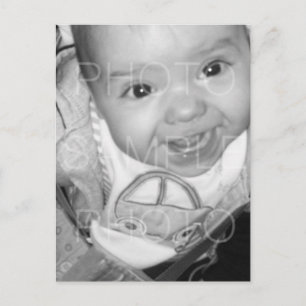 Customize Your Black White photo Postcard