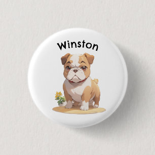 Customize Your Canine Companion: Anime Style 1 Inch Round Button