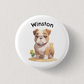 Customize Your Canine Companion: Anime Style 1 Inch Round Button