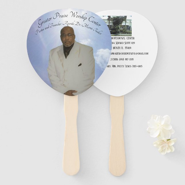 Customize your church fan (Front and Back)