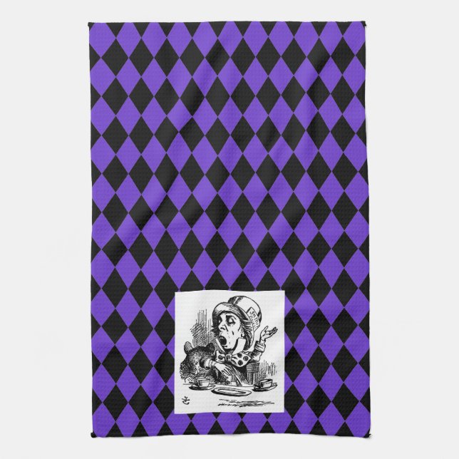 Customize your colour Harlequin Mad Hatter Towel (Vertical)