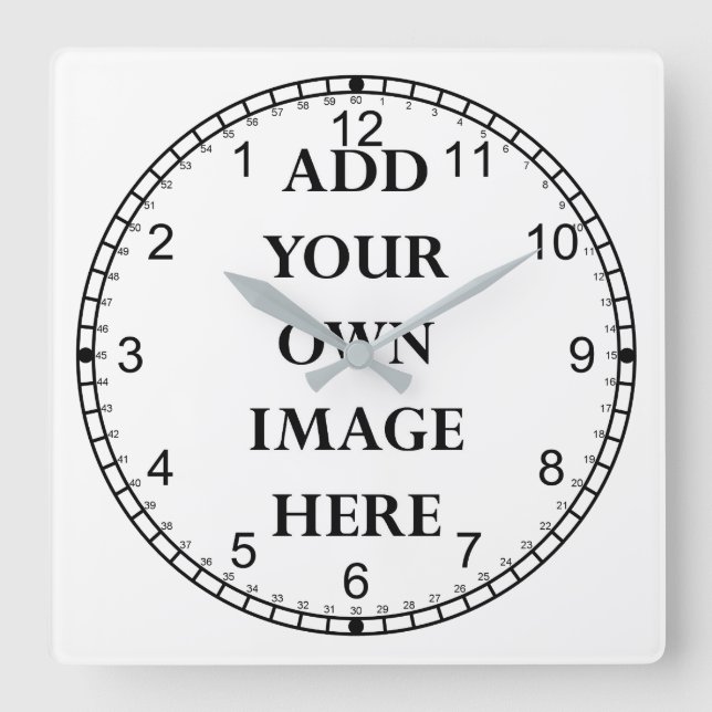 customize your crazy reverse square wall clock (Front)