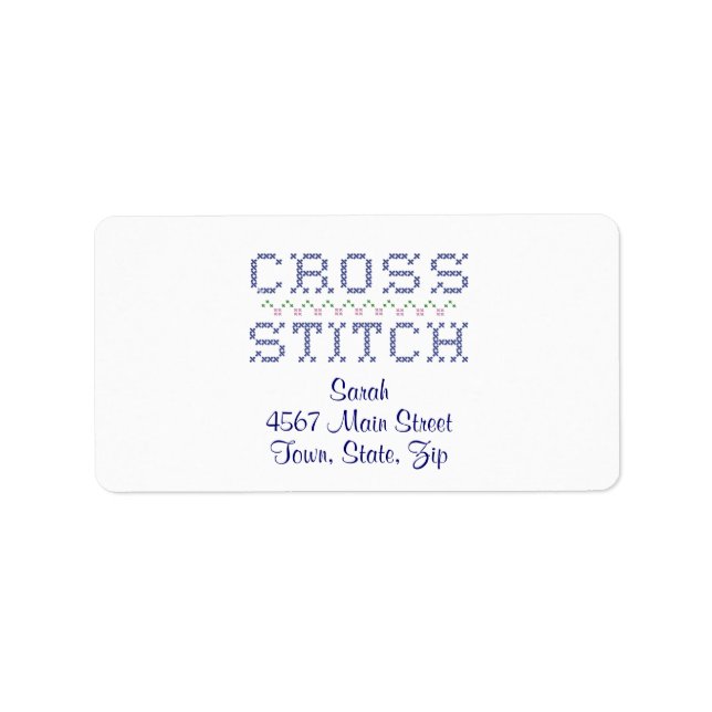 Customize Your Cross Stitch Label (Front)