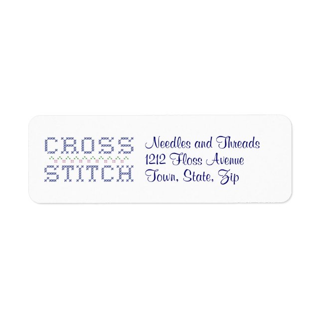 Customize Your Cross Stitch Label (Front)