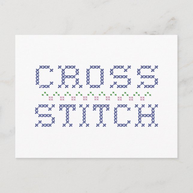 Customize Your Cross Stitch Postcard (Front)