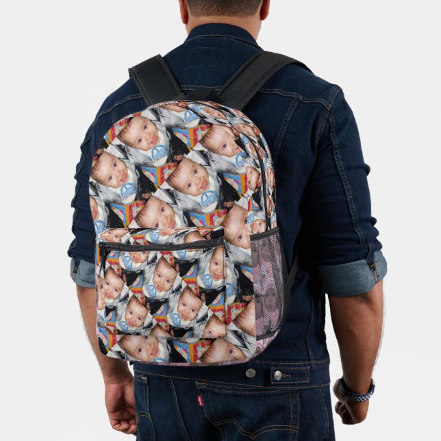 Customize Your custom five photo pattern Printed Backpack (Insitu (Model))