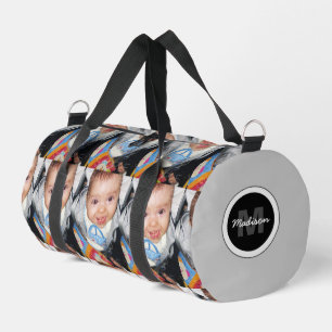 Customize Your custom photos pattern Monogram Duffle Bag