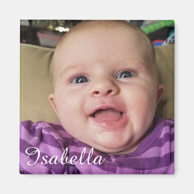 Customize your Cute Baby Photo Magnet (Front)