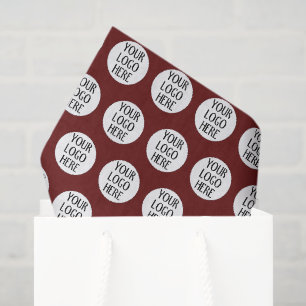Customize Your Dark red White company logo pattern Tissue Paper